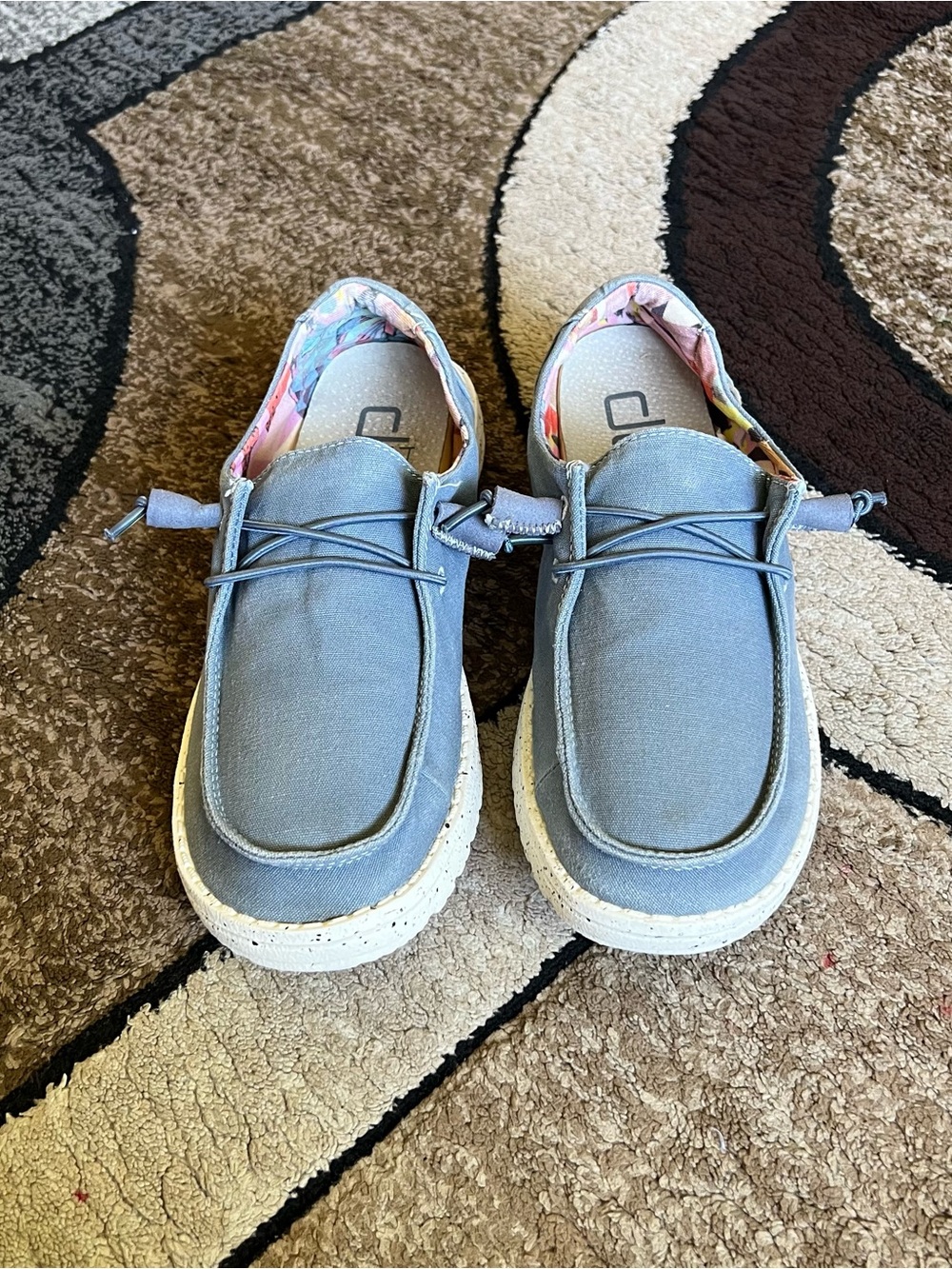 Women’s Hey Dude Wendy slip-on shoes in a sky blue Size 6